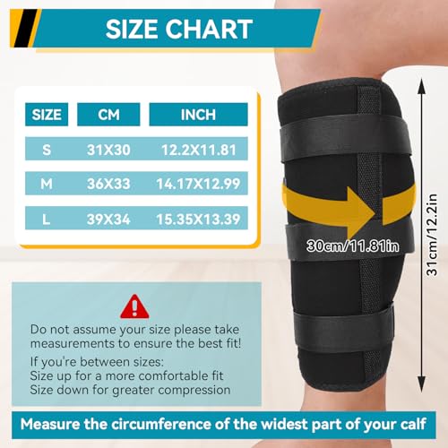 Agatige Calf Fixed Stabilizer, Comfortable Fibula Fracture Brace Calf Support Strap Splint Tibia and Fibula Protector Shank Fracture Fixation Strap for Men and Women (S) - size: S