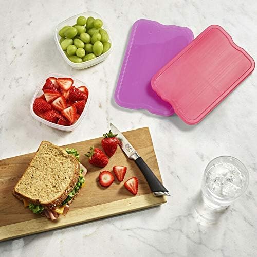 Cool Coolers by Fit & Fresh 4 Pack XL Slim Ice Packs, Quick Freeze Space Saving Reusable Ice Packs for Lunch Boxes or Coolers - color: Purple (4 Pack)