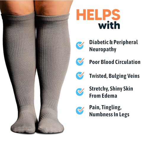Viasox Tan 3 Pack Compression Socks Women & Men, Circulation Support, 12-15mmHg Neuropathy, M - color: Tan, size: Medium