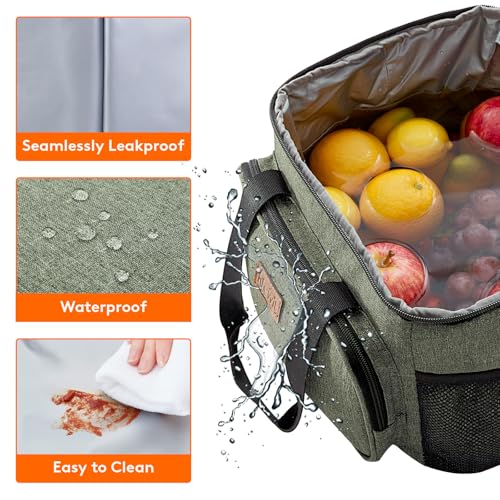 Lifewit Insulated Lunch Box for Men, Lunch Bag Cooler Women, 24-Can 15L - color: Dark Green, size: Large(15L)