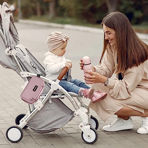 Cerbonny Small Cooler Bag,Freezable Lunch Bag,Built-in ice pack - color: Pink
