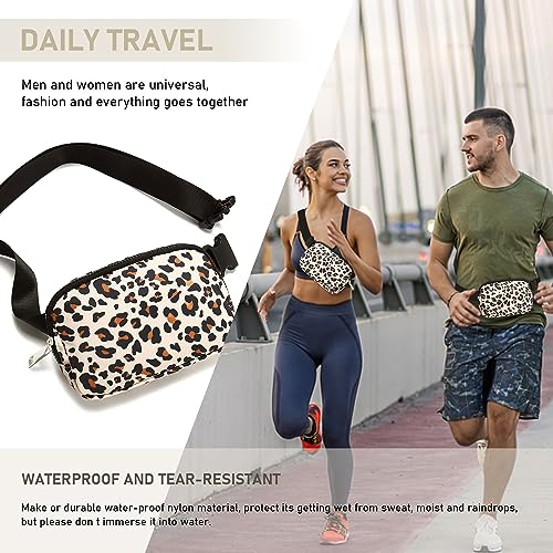 Fanny Pack, Adjustable Crossbody Waist Bag, Leopard - color: Leopard