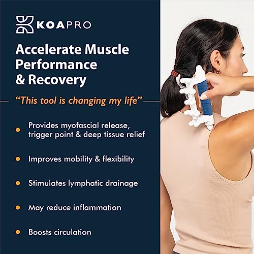 KOAPRO Trigger Point Fascia Stick Tools - Graston Gua Sha Scraping Massage - Deep Tissue Pressure Point Back Shoulder Neck Massager Full Body Physical Therapy Tools