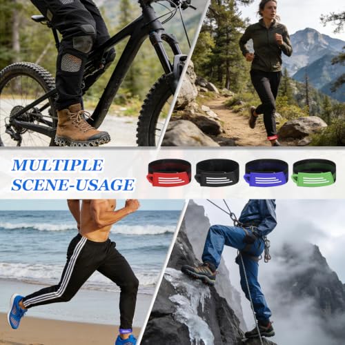 Bike Pant Leg Strap - color: Black/Red