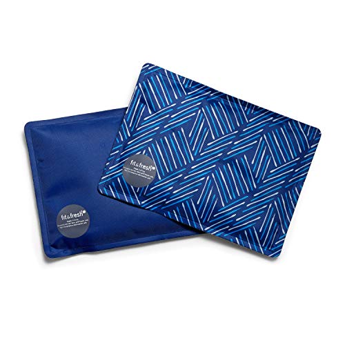 Fit & Fresh Cool Coolers Soft Ice Packs for Lunch Bags & Coolers, 2pk - color: Sketch Weave (2 Pack)