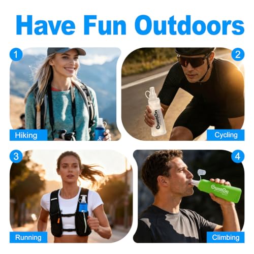 2 Pack Soft Flask 250ml TPU Collapsible Soft Water Bottle BPA-Free for Hydration Pack Jogging Running Hiking Cycling Camping (Dark Blue) - color: Dark Blue