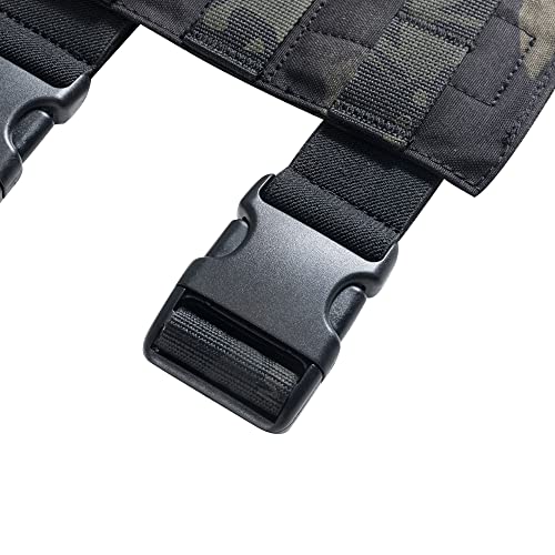 EXCELLENT ELITE SPANKER Tactical Drop Leg Holster Adjustable Drop Leg Platform Molle Module Universal Bag for Left/Right Leg - color: Multicam-Black