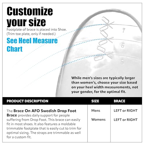 Brace On Swedish Polyethylene AFO Ankle Brace for Women's Left Foot Drop - style: Women Left