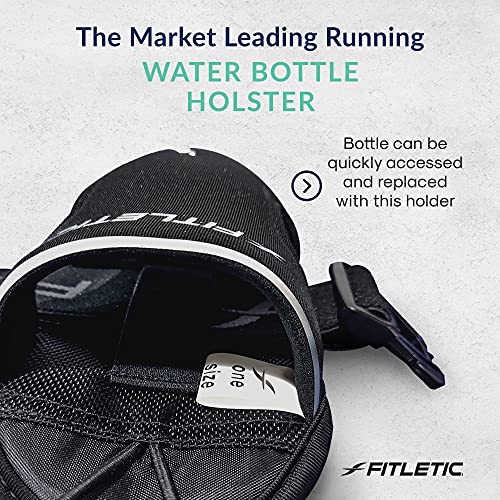 Fitletic Ultimate II Running Belt & 8 oz Extra Mile Water Bottle Bundle