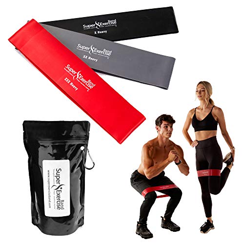 Mini Loop Bands 14x3 in, Latex Free, 3/5/10 Pack Sets - color: d. HEAVY Strength Loop Band Assortment 3 PACK