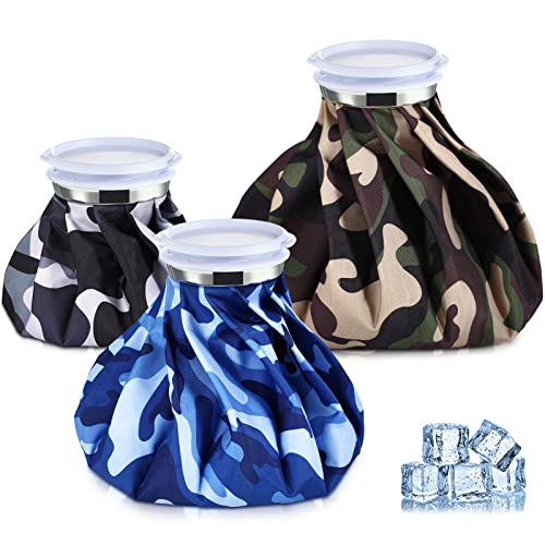 Nuanchu 3 Pcs Reusable Ice Bags for Injuries Hot Cold Pack, Camo - style: Camo