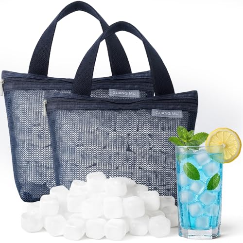 202 Pcs Reusable Ice Cubes for Coolers, BPA Free Refreezable Plastic Ice Cubes with Storage Bag for Drinks Whiskey Coffee Bars Outdoor Party Baths Enthusiasts