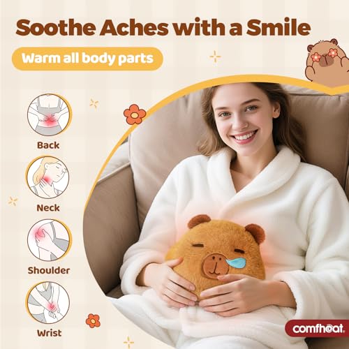 Capybara Microwave Heating Pad for Pain Relief, Moist Heat Pack - style: Capybara