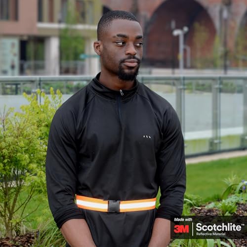 Salzmann Multi-Purpose Reflective Running Belt | Adjustable Hi Vis Strap - color: Orange
