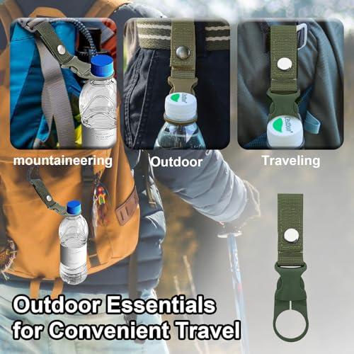 2PCS Portable Water Bottle Holder Convenient Water Bottle Clip for Easy Hydration During Outdoor Activities, Military Green - color: Military Green