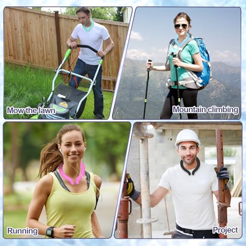 Neck Cooling Tube Wraps, Reusable Ice Ring Neck Cooler for Hot Weather - color: Navy