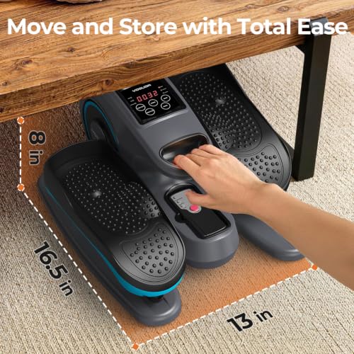 YOSUDA Under Desk Elliptical Machine, Seated Pedal Exerciser for Seniors - color: Classical | Blue