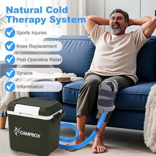 Cold Therapy Machine with Speed Control Ice Machine for Knee After Surgery, Knee Replacement Recovery System, Cryotherapy Pain Relief with Universal Compression Pad for Shoulder, Hip and Ankle (Cyan) - color: Green