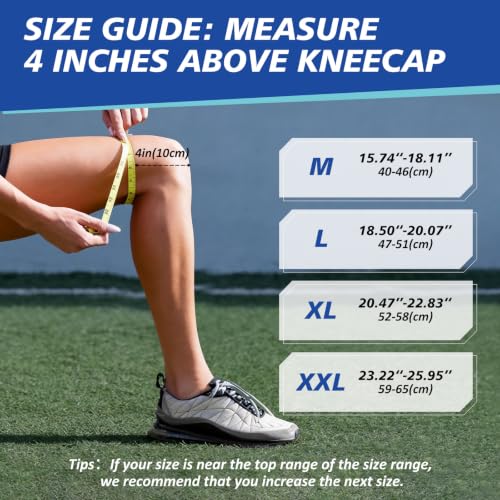 Knee Brace for Meniscus Tear, Spring Stabilizers for ACL MCL Black - size: Medium
