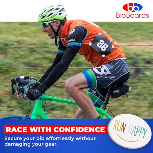 BibBoards bibSNAPS Race Bib Clips, Run Happy, 4 Pack - color: Run Happy
