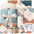 Get Well Gifts Basket for Women After Surgery Recovery Cancer Care Package - color: Dusty Blue