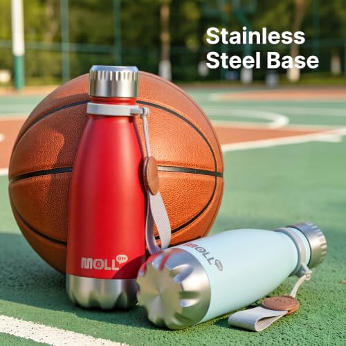 Small Water Bottles for Kids 9oz Stainless Steel Insulated Thermos - color: Canyon Red, size: 9 Ounces