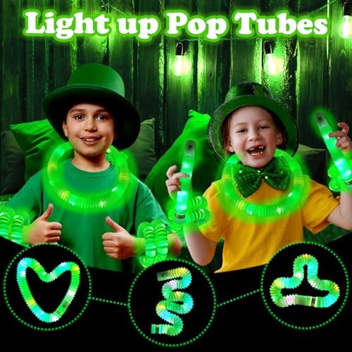 12-24 PCS Green Glow Sticks Halloween Party Favors Toys for Kids Adults - style: Green