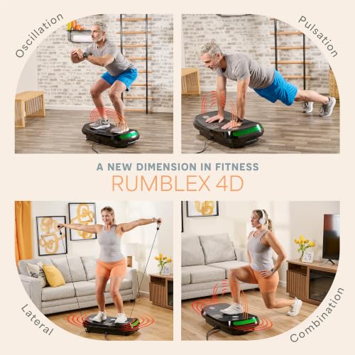 Lifepro Rumblex 4D Vibration Plate Exercise Machine with 7 Training Modes - color: Black, size: Standard