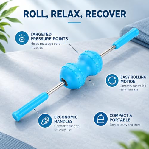 Massage Roller, Portable Multifunctional Body Muscle Yoga Massage Roller Stick Pain Relief Stick for Relief Muscle Soreness
