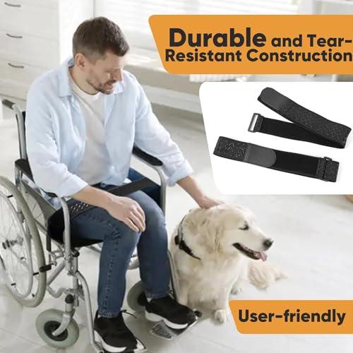 2 Pack Wheelchair Thigh Leg Strap - Leg Support on a Wheelchair for Adults, Adjustable Secure Leg Straps for Wheelchair Accessories with Non-Slip Design and Easy Hook Closure - size: Thigh Leg Strap