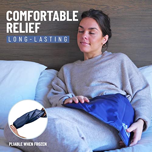 Glacial Comfort Gel Ice Pack for Back Pain - (21" x 13") Reusable Cold Pads for Hip, Knee, Shoulder Injuries, Muscle Strains, Migraine & Postpartum Recovery - Compression Pad - size: X-Large (21" x 13")