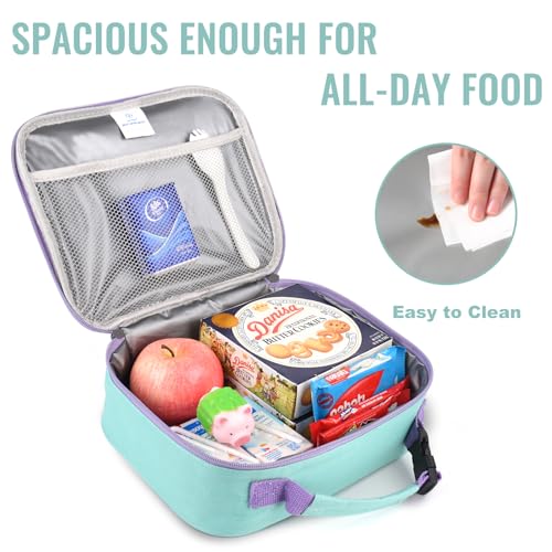 Genteen Kids Insulated Lunch Box for Boys Girls,Back to School,Office - color: C-1pk Light Green