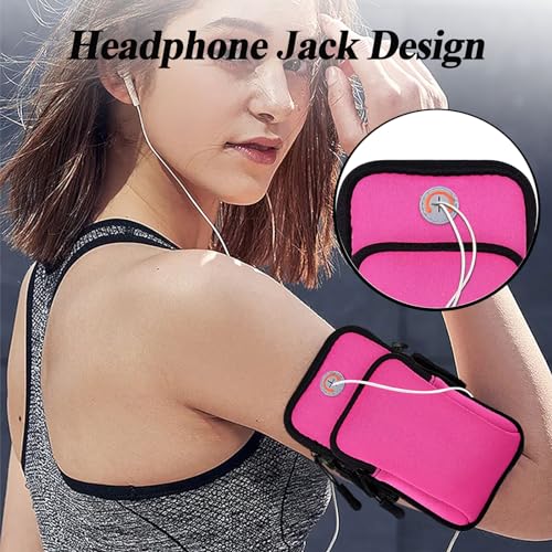 Phone Holder for Running Armband Cell Phone Holder, Small Purses for Women Crossbody Bags Kids,iPhone 17 16 16e 15 14 13 12 11 Pro Max Xs Xr X Plus Mini Galaxy Ultra S26 S25 Note Gym Arm Band - color: 7-Pink with Crossbody Strap&Hook