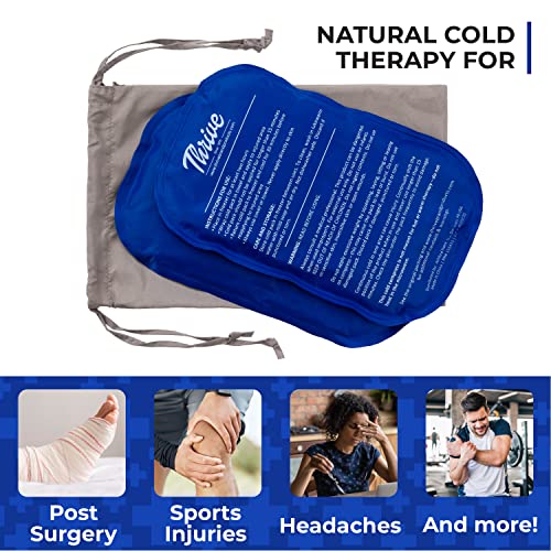 Thrive Reusable Gel Ice Packs, Neck and Knee Wraps, 2-Count, Light Blue - style: Regular