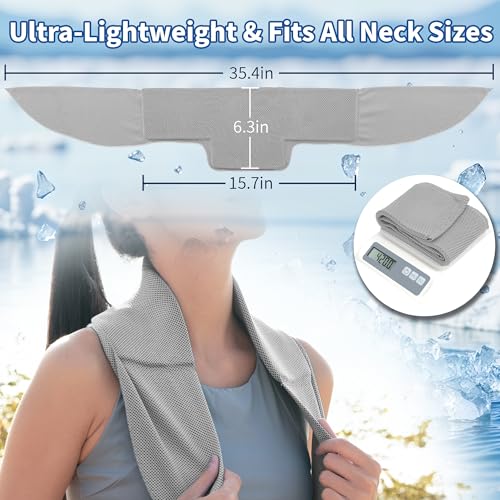 Widened Cooling Neck Wraps Long Lasting Neck Ice Pack Wrap - color: Gray