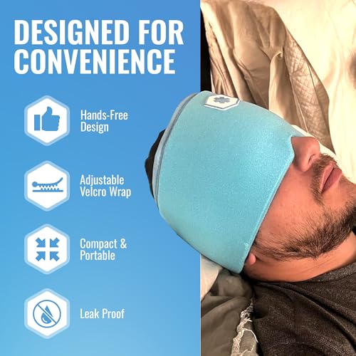 ICEWRAPS Migraine Cold Cap, 360° Cooling Headache Hat with Adjustable Strap