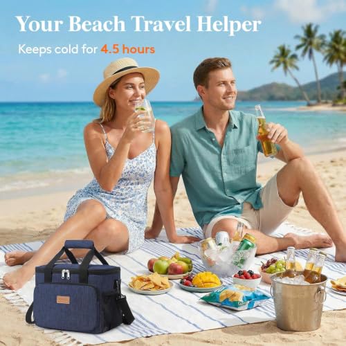 Lifewit Insulated Lunch Box for Men, Lunch Bag Cooler Women, 12-Can 9L - color: Dark Blue, size: Medium(9L)
