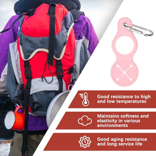 Water Bottle Hanging Buckle Clip [PCS] - Water Cup Holder with Towel Hook for Bike Portable Secure Bottle Holder - color: Pink