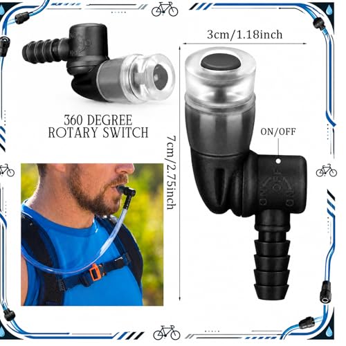 2 Pcs Bite Valve Replacement Bite Valve Nozzles - color: Black