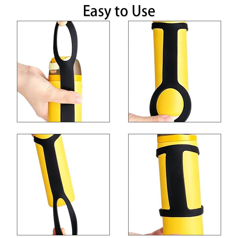 2PCS Bottle Handle Carrier Strap, Non-Slip Silicone Water Bottle Holder Grip, Soft Water Bottle Carrier Band Makes Any Cup Handheld for Running, Gym, Bike and Hiking