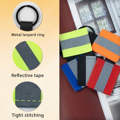 15PCS Reflective Keychain Label, Reflective Safety Tag