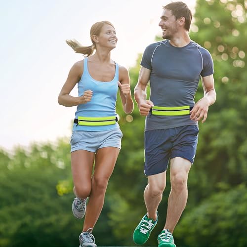 Running Belt Fanny Pack Men and Women Slim Running Bag Money Belt - color: Kelly Green