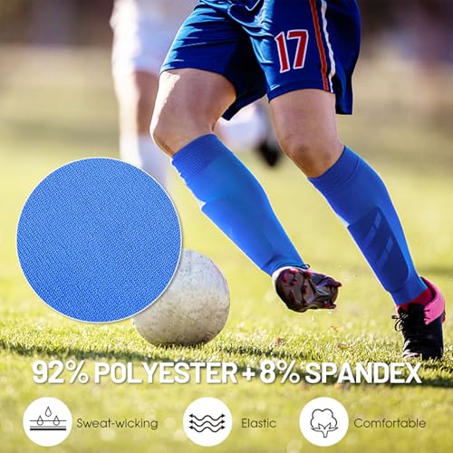 HUIOP Sock,Running Leg Socks, 1 Pair Shin Guard Socks Men Women Soccer Shin Socks Football Calf Sleeves - color: Blue