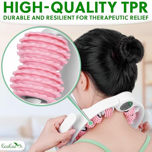 Cellulite Massage Roller, Handheld Fascia Massager with Detachable Handles - color: Pink
