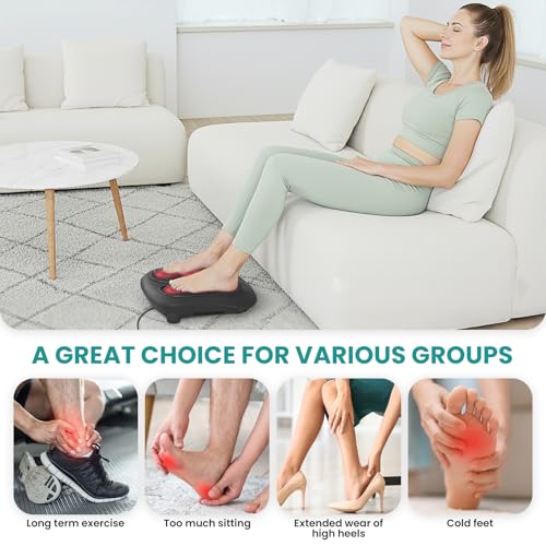 Nekteck Foot Massager with Heat, HSA Eligible FSA Massage Tools Gifts - color: Black