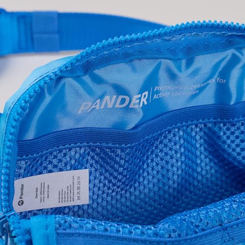 Pander Nylon Fanny Pack for Women, Two-Way Zipper Crossbody Bag - color: Cloud Blue