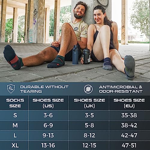 Rahhint Running Ankle socks Coolmax Moisture Wicking & Breathable Cushioned - color: Blue, size: Small