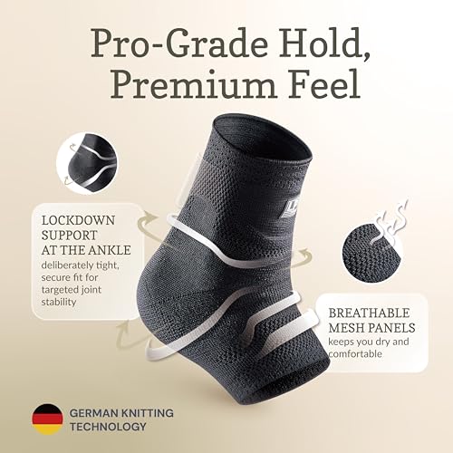 LP 116XT Target Compression Ankle Brace Sleeve for Men & Women - color: Black, size: Medium