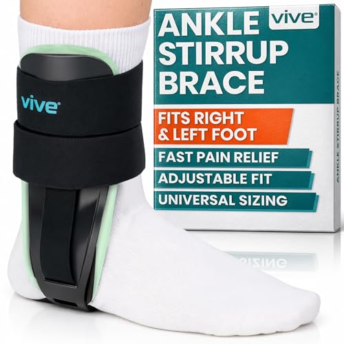 Vive Ankle Stirrup Brace - Air Gel Stabilizer for Ankle Sprain, Tendonitis