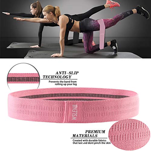 8 Pcs Resistance Bands Set Workout Bands for Leg and Butt, Fabric Non Slip Training Exercise Band with 2 Legs Ankle Straps Door Anchor for Men Women Home Fitness Gym Yoga Squat Glute